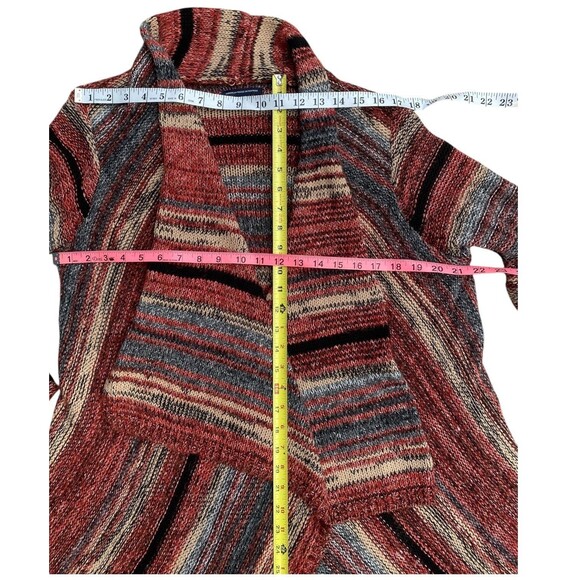American Eagle Oversized Duster Cardigan Sweater Multicolor Striped Size M - Picture 9 of 12